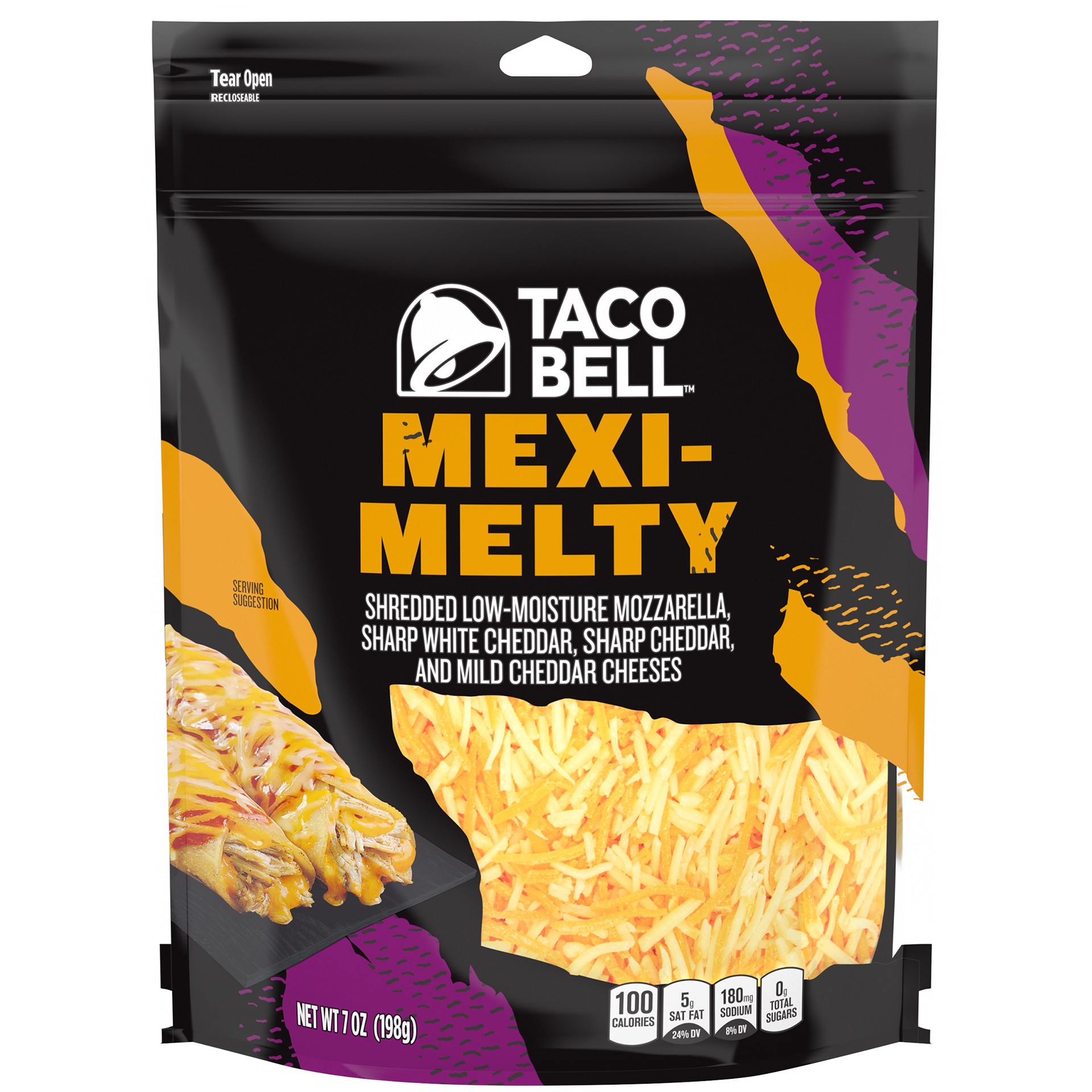 slide 1 of 12, Taco Bell Fine Shredded Meximelty, 7 oz