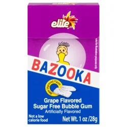 Bazooka Grape Flavored Sugar-Free Bubble Gum - 1 oz