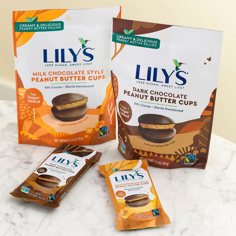 Lily's Milk Chocolate Style Peanut Butter No Sugar Added Cups