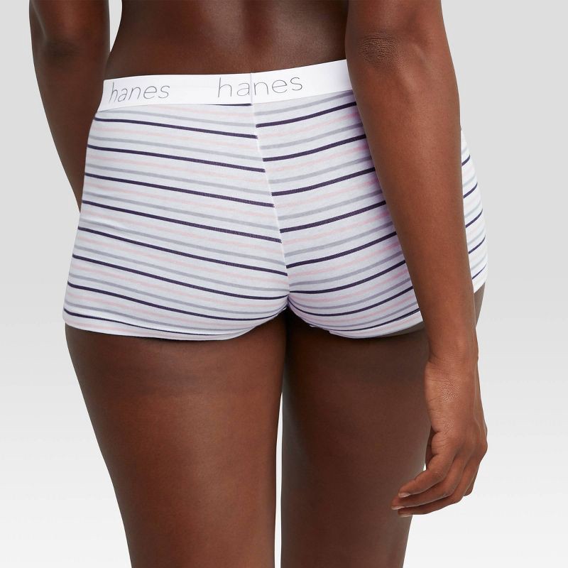 Hanes Premium Women's 4pk Boyfriend Cotton Stretch Boxer Briefs - Color May  Vary M 4 ct