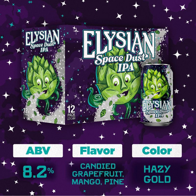 slide 4 of 10, Elysian Brewing Elysian Space Dust IPA Beer - 12pk/12 fl oz Cans, 12 ct; 12 fl oz