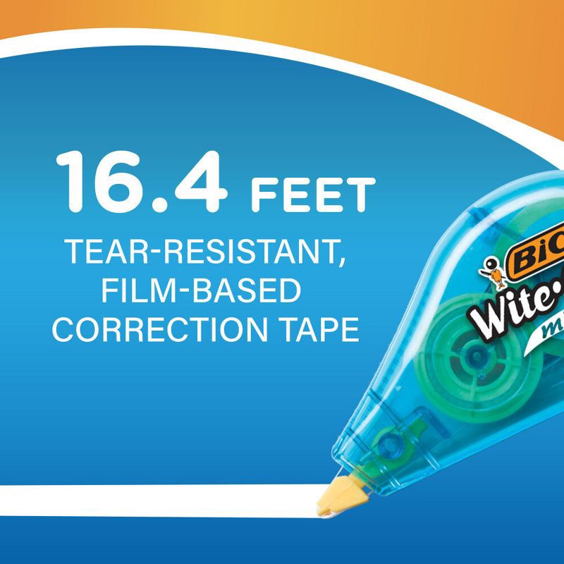 slide 3 of 8, 3pk Wite-Out Correction Tape Mini White - BIC, 3 ct