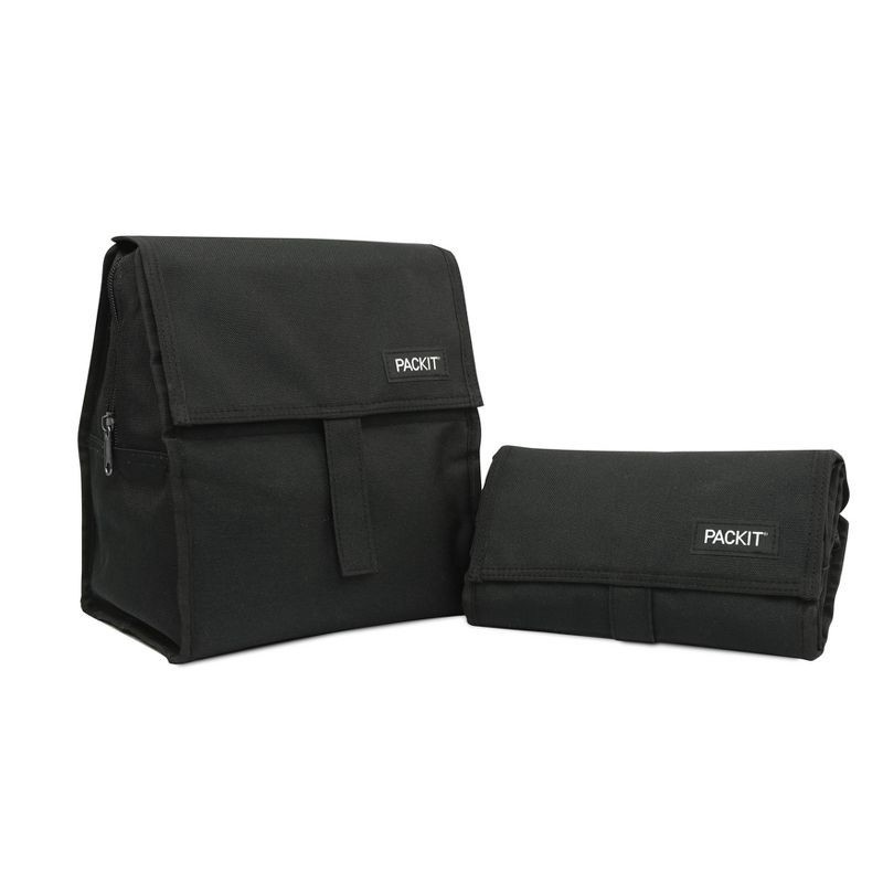 slide 1 of 1, PackIt Freezable Lunch Bag - Black, 1 ct