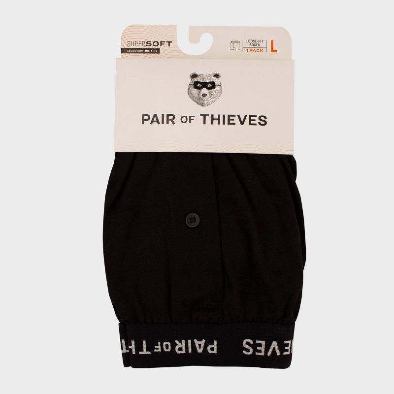 Pair of Thieves Men's Super Soft Boxer Shorts - Black S 1 ct