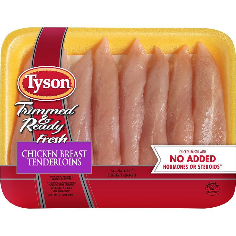 slide 5 of 5, Tyson Trimmed & Ready Chicken Tenderloins - 1.25-2.1 lbs - price per lb, per lb