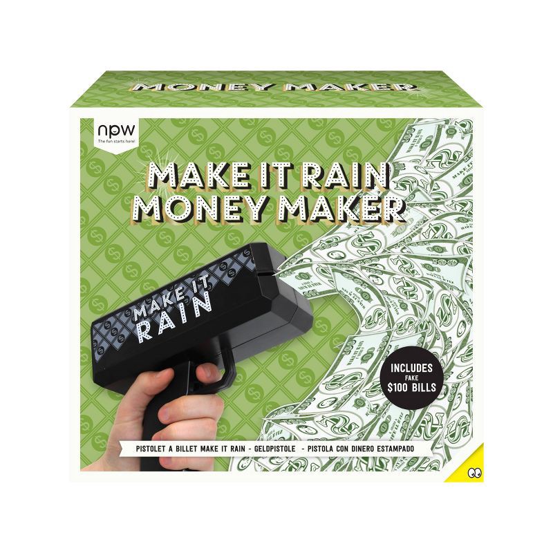 slide 2 of 9, Make It Rain Money Maker: NPW Multicolor Money Gun Shooter Toy, 101 Pieces, Ages 5+, 101 ct