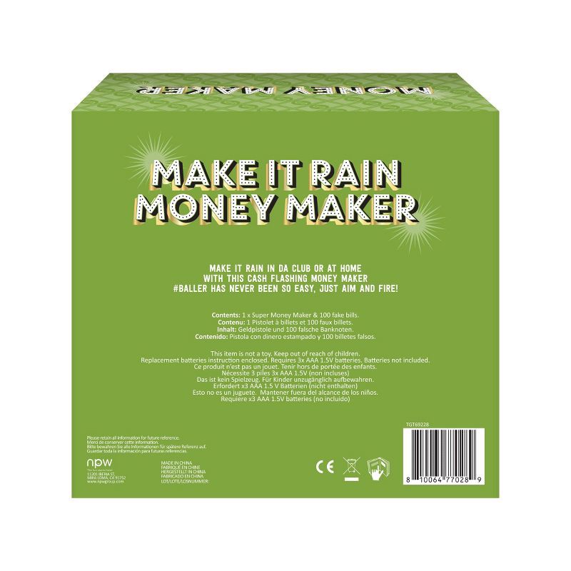 slide 3 of 9, Make It Rain Money Maker: NPW Multicolor Money Gun Shooter Toy, 101 Pieces, Ages 5+, 101 ct