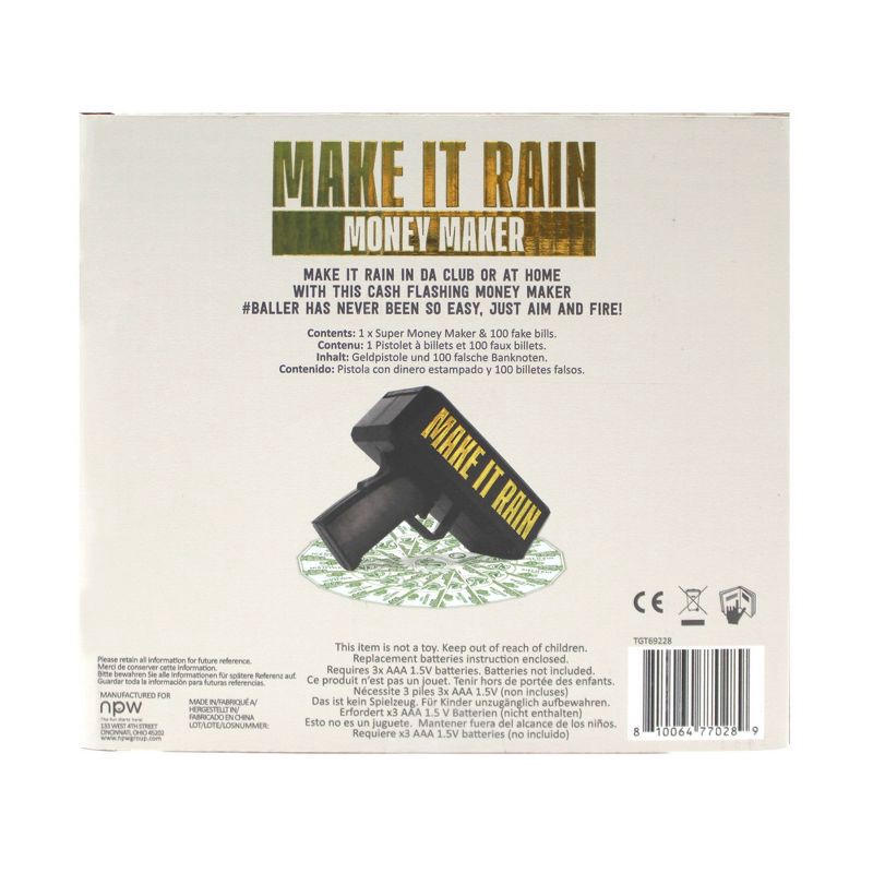 slide 8 of 9, Make It Rain Money Maker: NPW Multicolor Money Gun Shooter Toy, 101 Pieces, Ages 5+, 101 ct