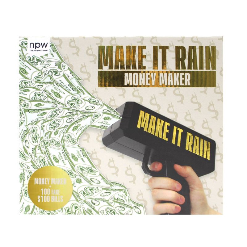 slide 1 of 6, Make It Rain Money Maker: NPW Multicolor Money Gun Shooter Toy, 101 Pieces, Ages 5+, 101 ct