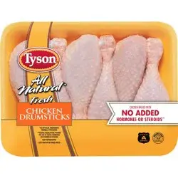 Tyson All Natural Antibiotic Free Chicken Drumsticks - 1.49-2.938 lbs - price per lb