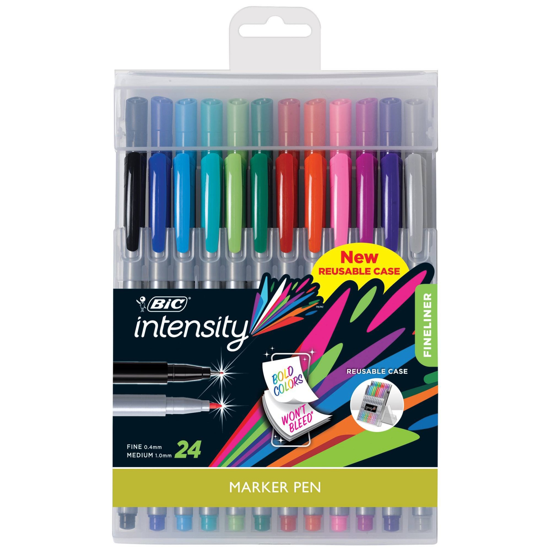 slide 1 of 7, Marker Pens - BIC, 24 ct