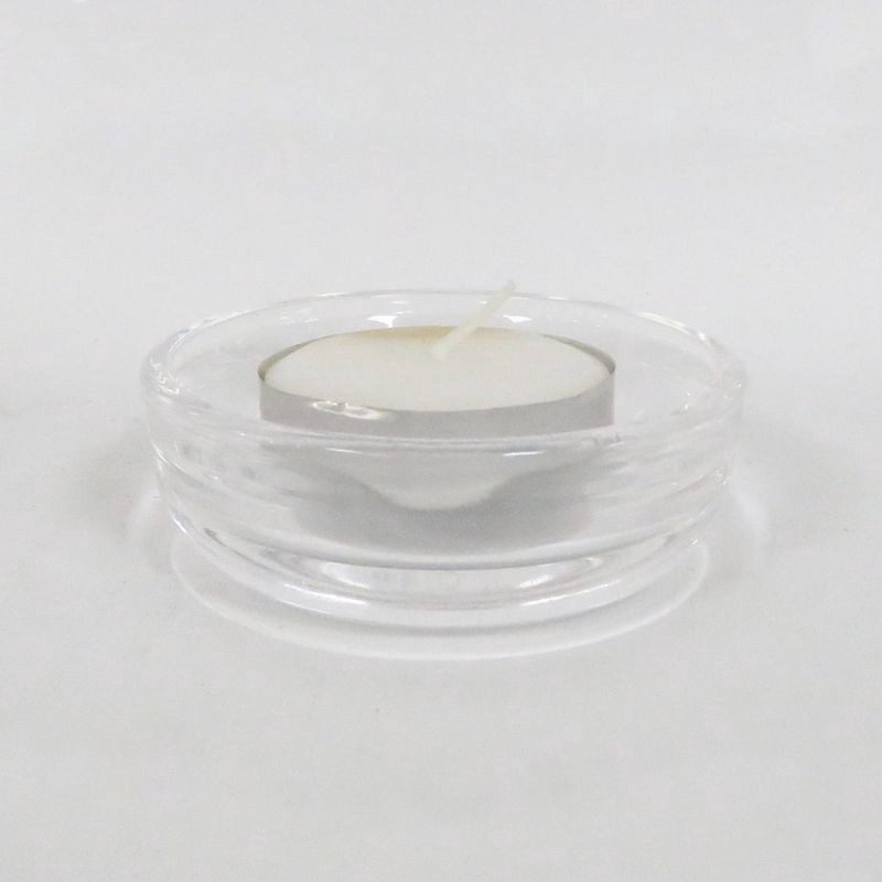 slide 2 of 2, 2.5" x .79" 5pc Tealight Glass Candle Holder Set Clear - Made By Design™, 5 ct