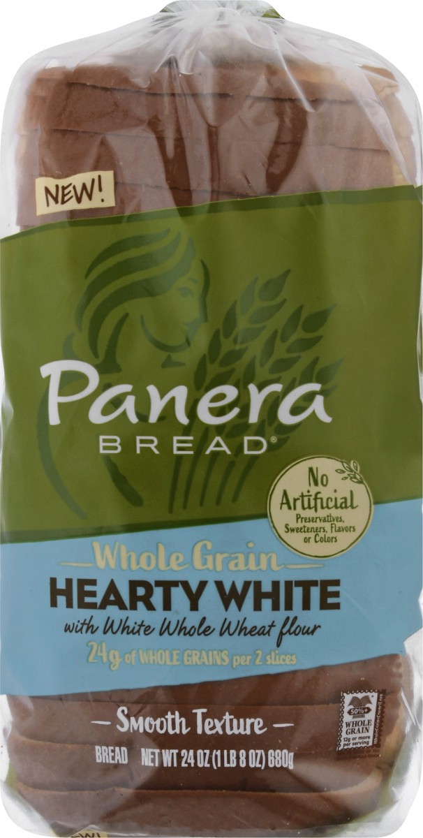 slide 3 of 12, Panera Bread Whole Grain Hearty White Sliced Bread, 24 oz