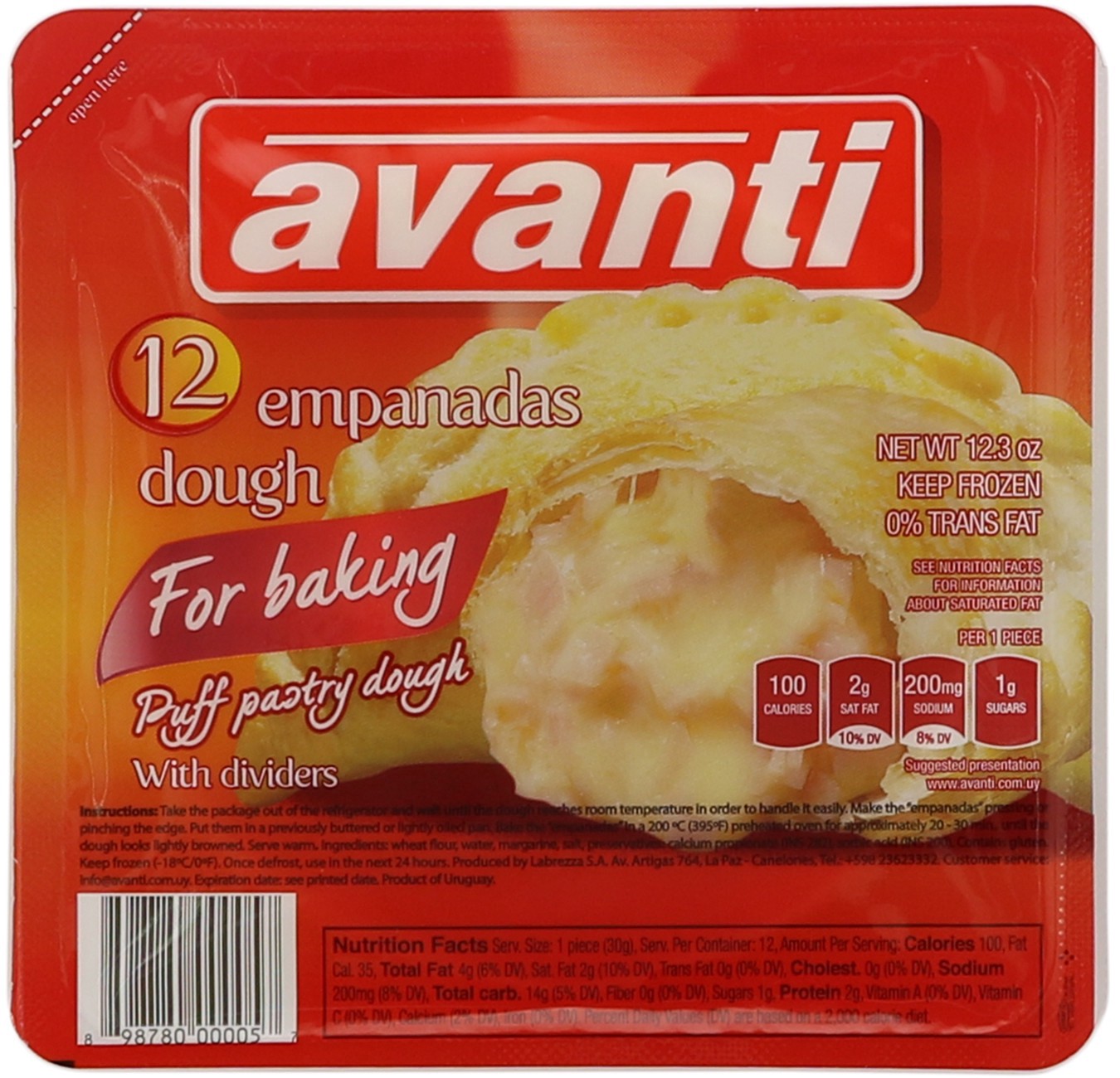 slide 1 of 1, Avanti Empanadas, 12 oz