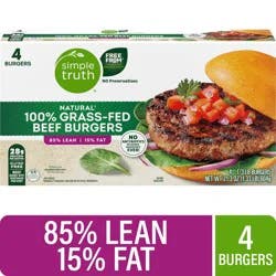 Simple Truth 100% Grass-Fed Natural Beef Burgers