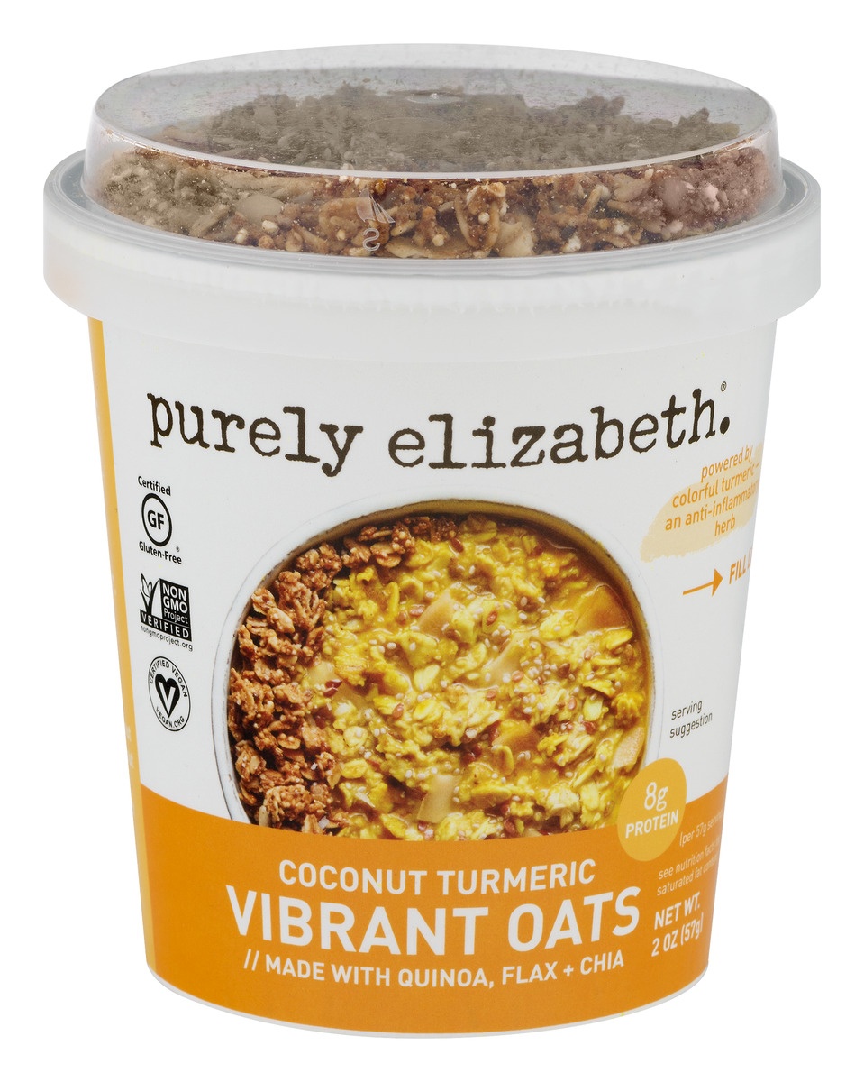 slide 1 of 1, Purely Elizabeth Coconut Turmeric Vibrant Oats, 2 oz