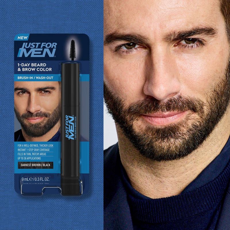 slide 6 of 7, Just for Men 1- Day Beard & Brow Gray Coverage, 0.3 fl oz