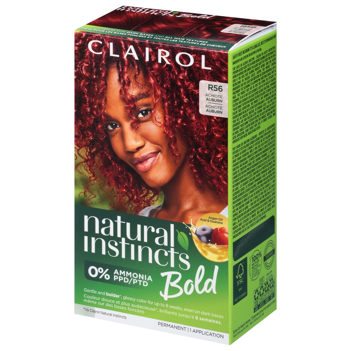 slide 3 of 9, Natural Instincts Clairol Natural Instincts Bold R56 Achiote Auburn Hair Dye, 1 ct