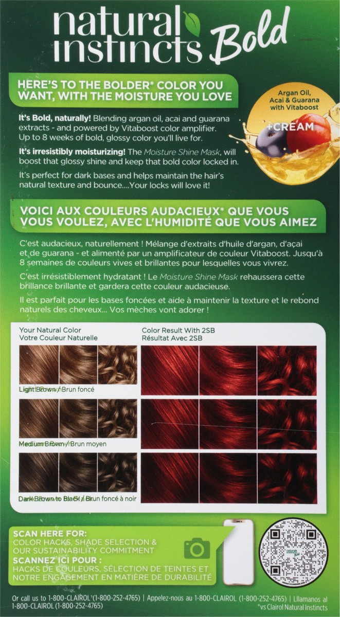 slide 2 of 9, Natural Instincts Clairol Natural Instincts Bold R56 Achiote Auburn Hair Dye, 1 ct