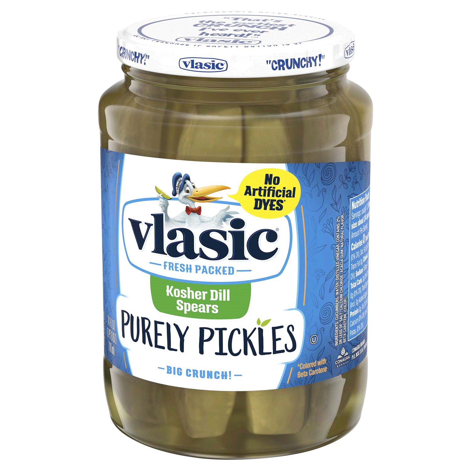 slide 2 of 4, Vlasic Purely Pickles Kosher Dill Pickle Spears, Keto Friendly, 24 fl. oz., 24 fl oz