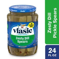 Vlasic Zesty Dill Pickle Spears, Keto Friendly, 24 FL OZ