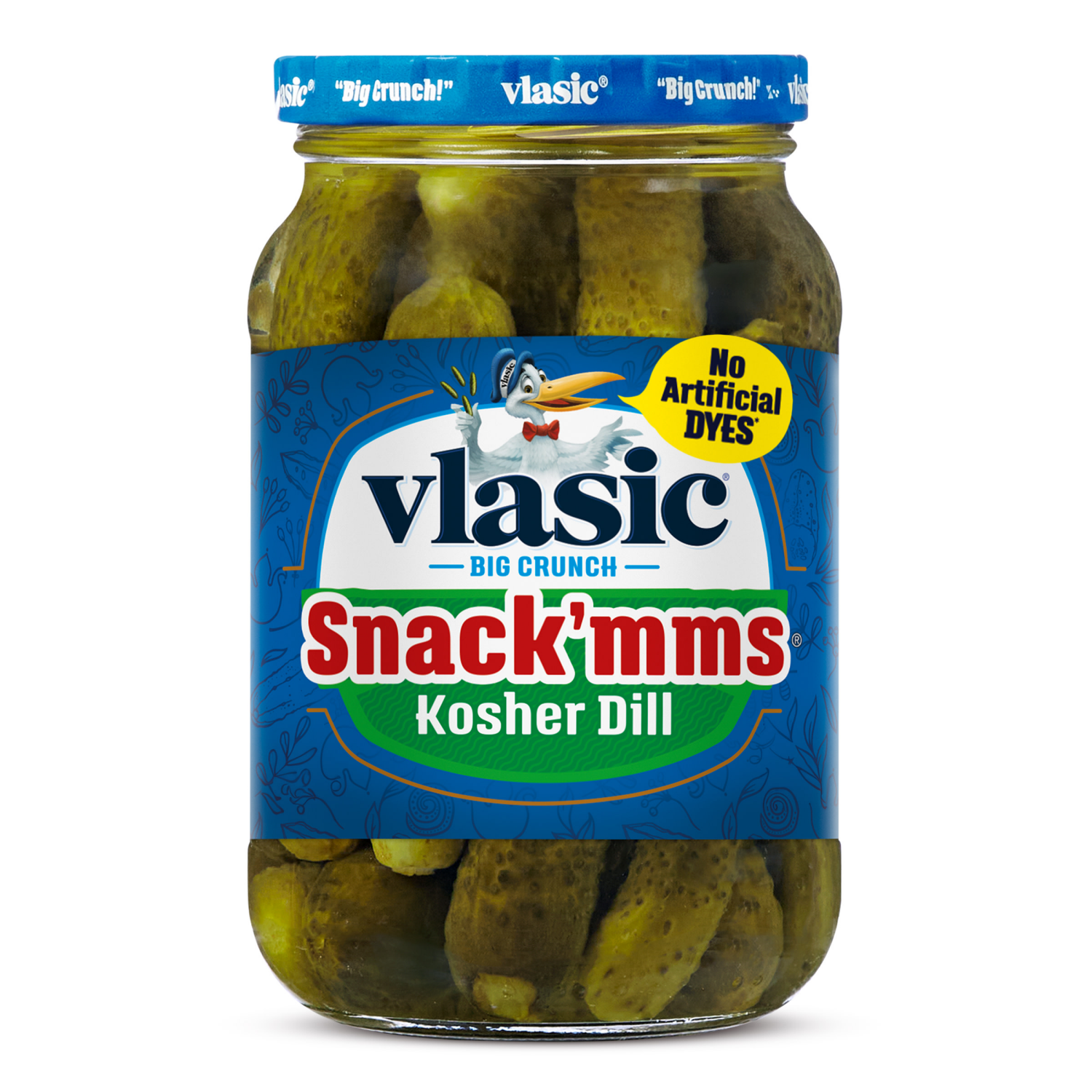 slide 1 of 5, Vlasic Snack'mms Kosher Pickles Dill Minis, Keto Friendly, 16 fl. oz., 16 fl oz