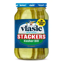 Vlasic Stackers Kosher Dill Pickles, Keto Friendly, 16 fl. oz.