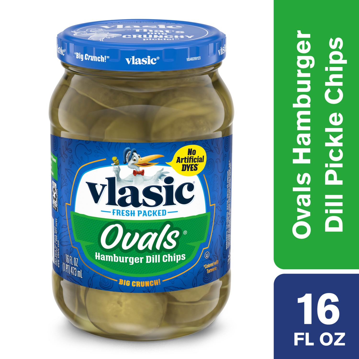 slide 1 of 4, Vlasic Ovals Hamburger Dill Pickle Chips, Keto Friendly, 16 fl. oz., 16 fl oz