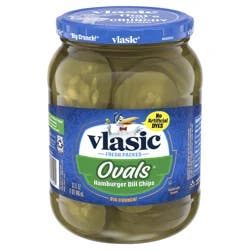 Vlasic Ovals Hamburger Dill Chips Pickles 32 fl oz