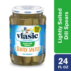Vlasic Lightly Salted Kosher Dill Pickle Spears- 24 fl oz