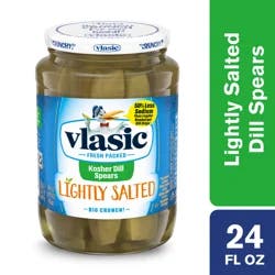 Vlasic Lightly Salted Kosher Dill Pickle Spears- 24 fl oz