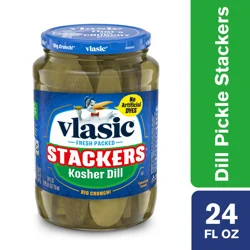 Vlasic Stackers Kosher Dill Pickles, Keto Friendly- 24 fl oz
