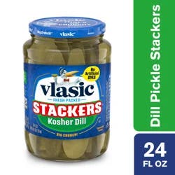 Vlasic Stackers Kosher Dill Pickles, Keto Friendly- 24 fl oz
