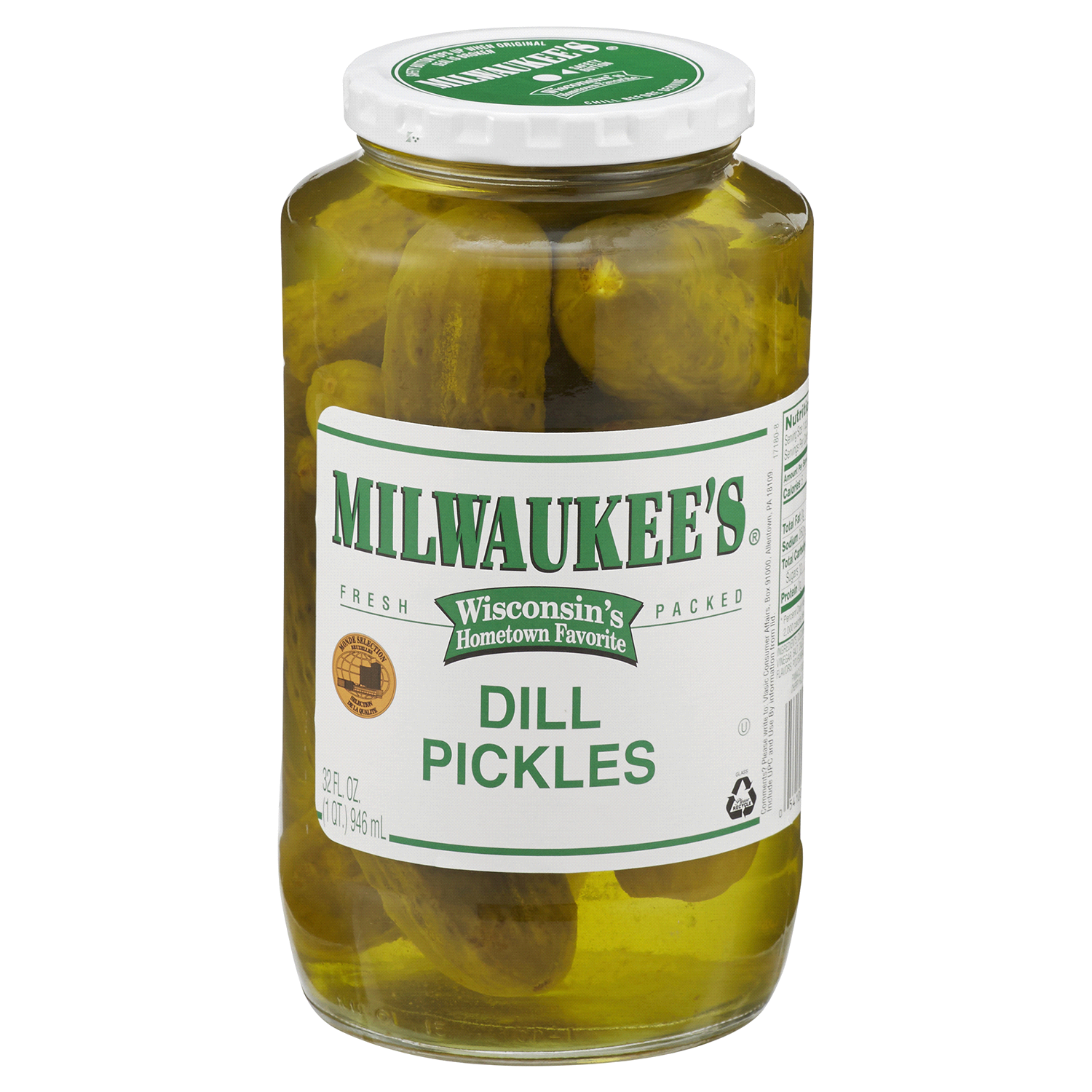 slide 1 of 2, Milwaukee's Dill Pickles, 32 oz., 32 fl oz