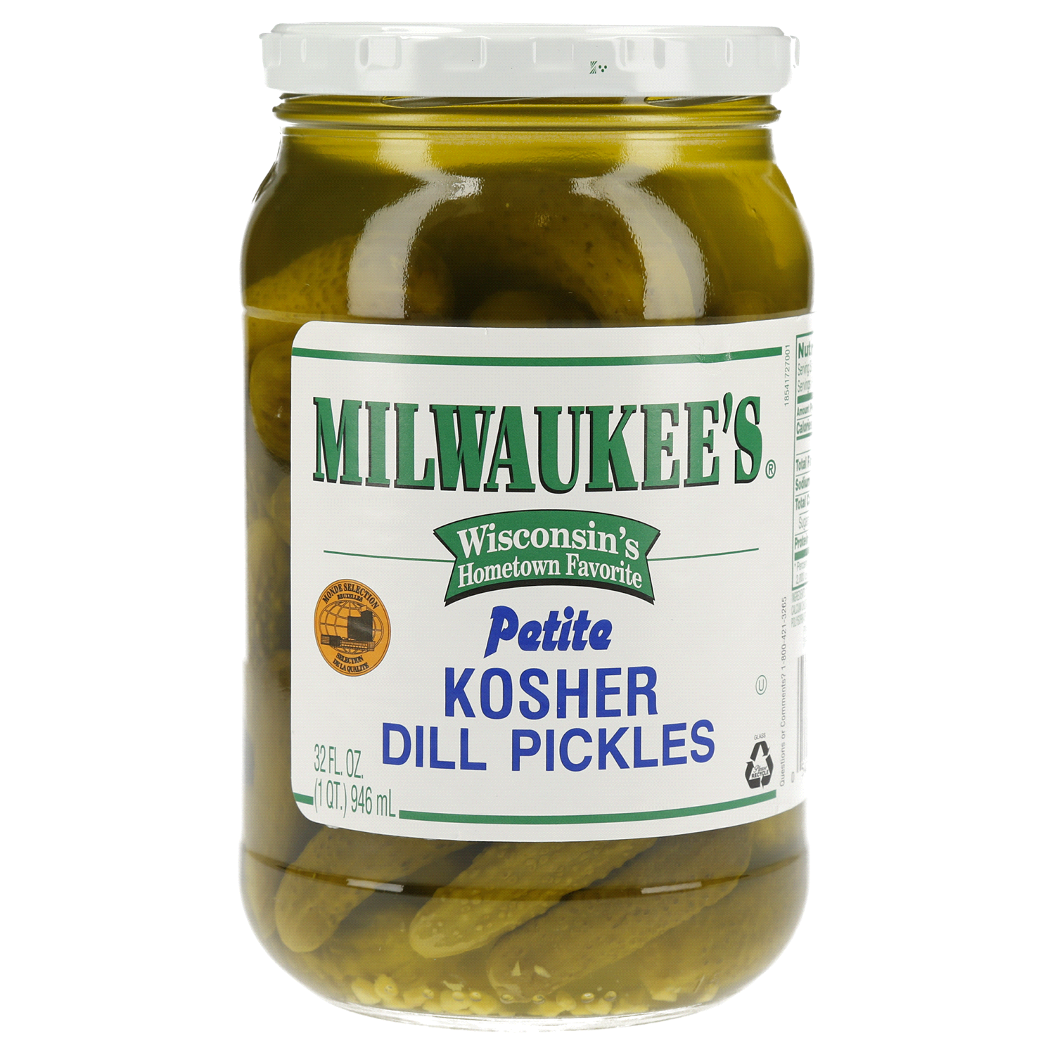 slide 1 of 2, Milwaukee's Petite Kosher Dill Pickles, 32 oz., 32 fl oz