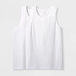 Pair of Thieves Men's Tank Undershirt 2pk - White M: Moisture Wicking, Breathable Fabric