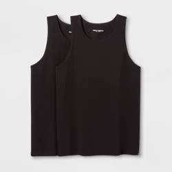 Pair of Thieves Men's Tank Undershirt 2pk - Black L: Moisture Wicking, Breathable Fabric