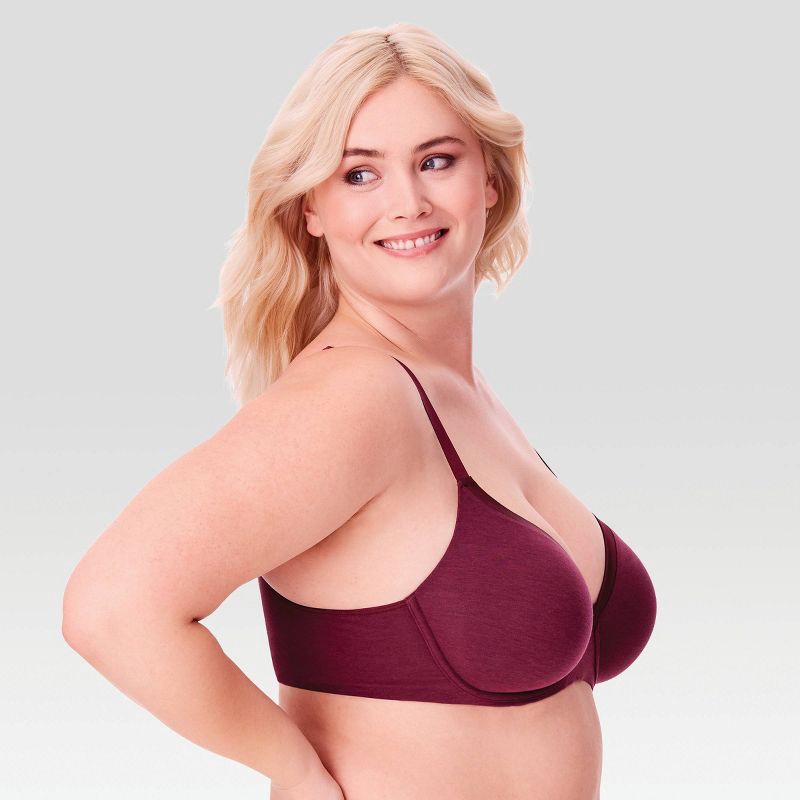 slide 3 of 9, Beauty by Bali Women's 2pk T-Shirt Bra B202 - Gray Melange/Fig 36DD, 2 ct