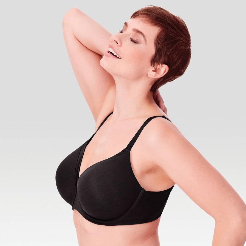slide 7 of 9, Beauty by Bali Women's 2pk T-Shirt Bra B202 - Paris Beige/Black 38DD, 2 ct