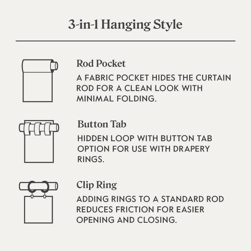 slide 7 of 7, 54"x95" Light Filtering Linen Window Curtain Panel White - Threshold™, 1 ct