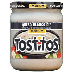 Tostitos Medium Dip Queso Blanco Naturally & Artificially Flavored 15 Oz