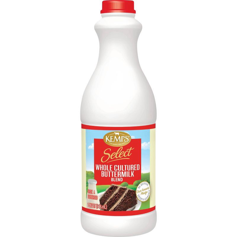 slide 1 of 3, Kemps Buttermilk Blend with Whole Milk - 1qt, 1 qt