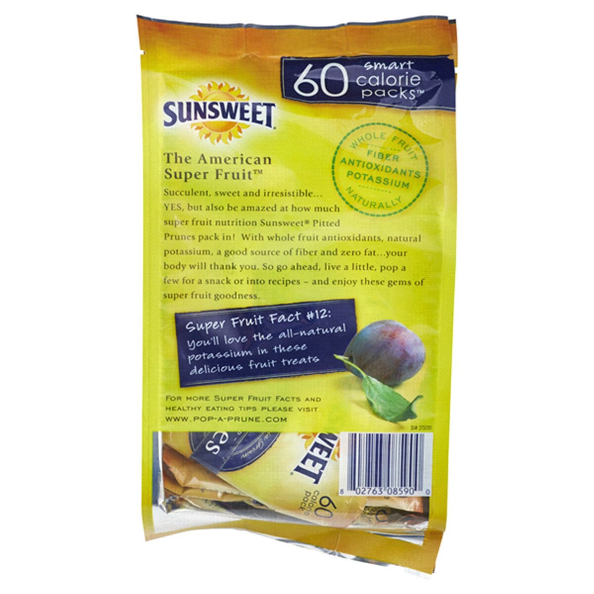 slide 2 of 3, Sunsweet Amazin Prune Fruit Packs 6 CT, 5.4 oz