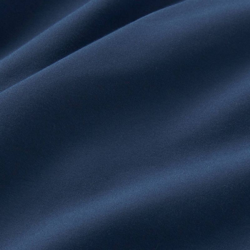 slide 3 of 4, Queen 300 Thread Count Ultra Soft Flat Sheet Dark Blue - Threshold, 1 ct