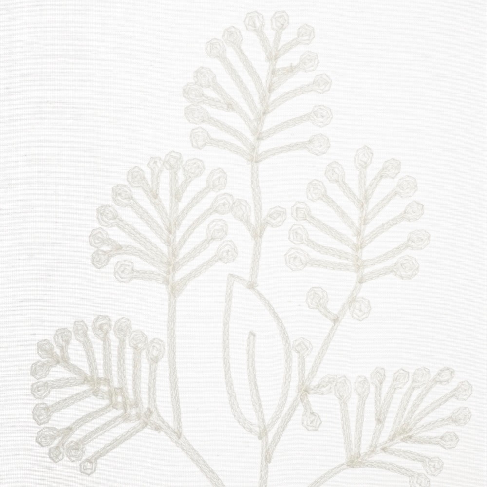 slide 2 of 5, 1pc 54"x84" Sheer Embroidered Floral Curtain Panel White - Opalhouse, 1 ct