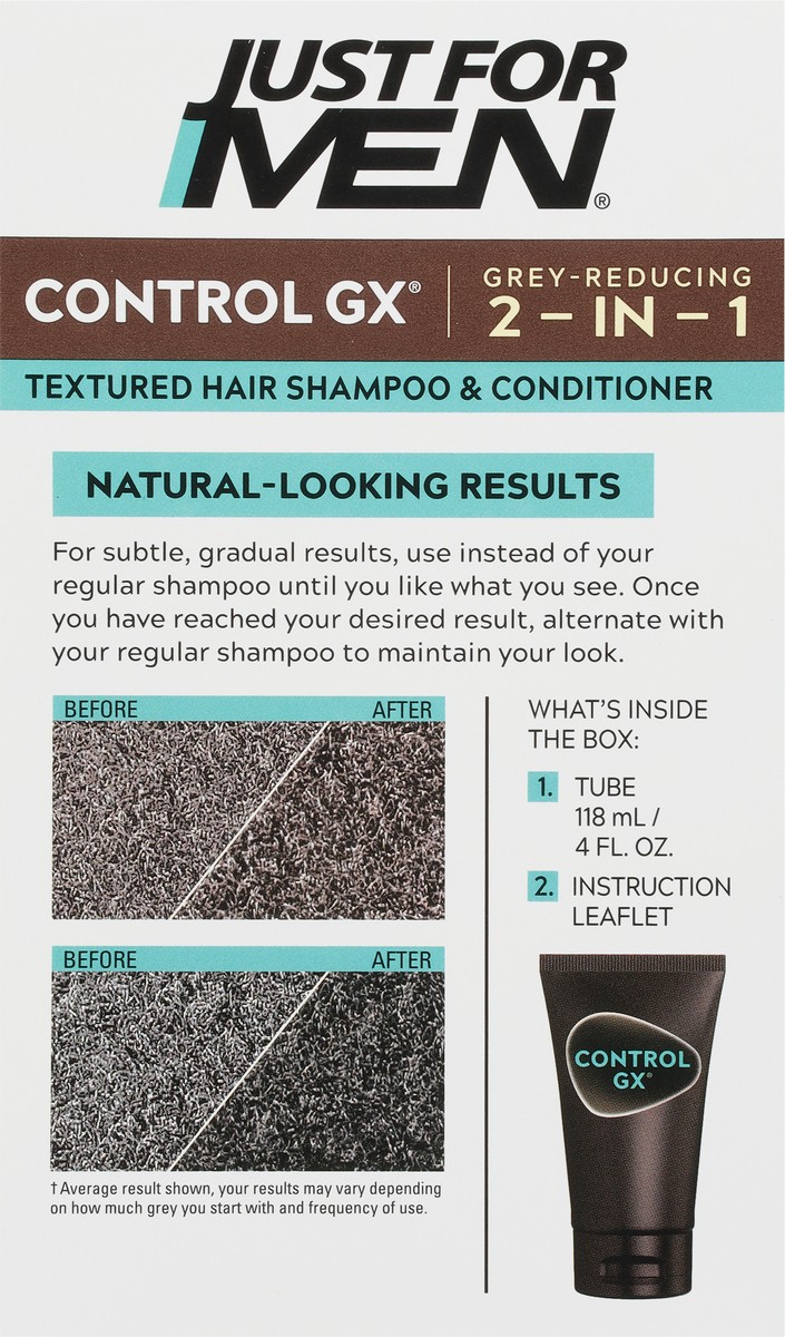 slide 6 of 9, Just for Men Control GX Grey-Reducing 2-in-1 Haircolour Shampoo 4 fl oz, 4 oz