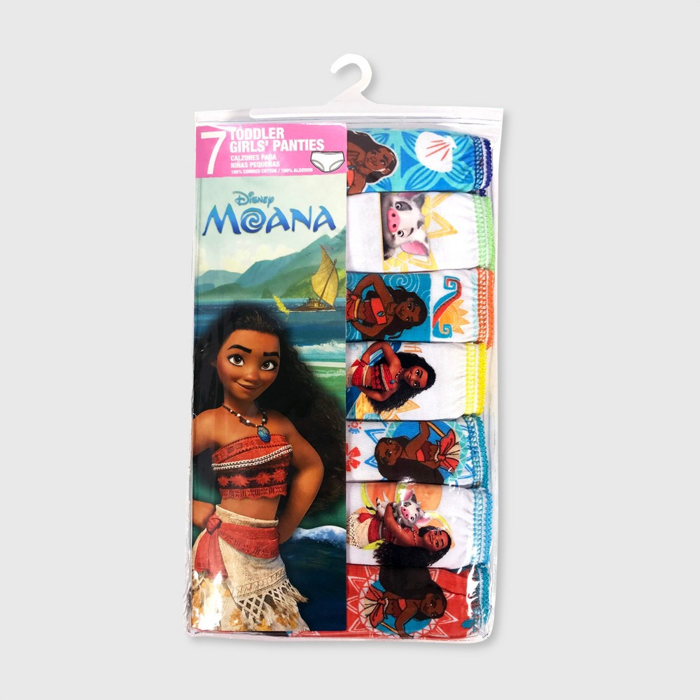 Toddler Girls' 7pk Disney Moana Classic Briefs - 2T-3T 7 ct