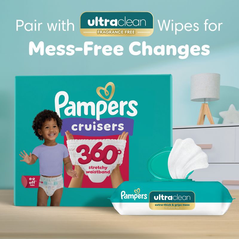 slide 11 of 15, Pampers Cruisers 360 Diapers Super Pack - Size 4 - 64ct, 4 x 64 ct
