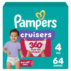 Pampers Cruisers 360 Diapers Super Pack - Size 4 - 64ct