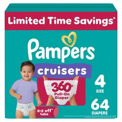 Pampers Cruisers 360 Diapers Super Pack - Size 4 - 64ct
